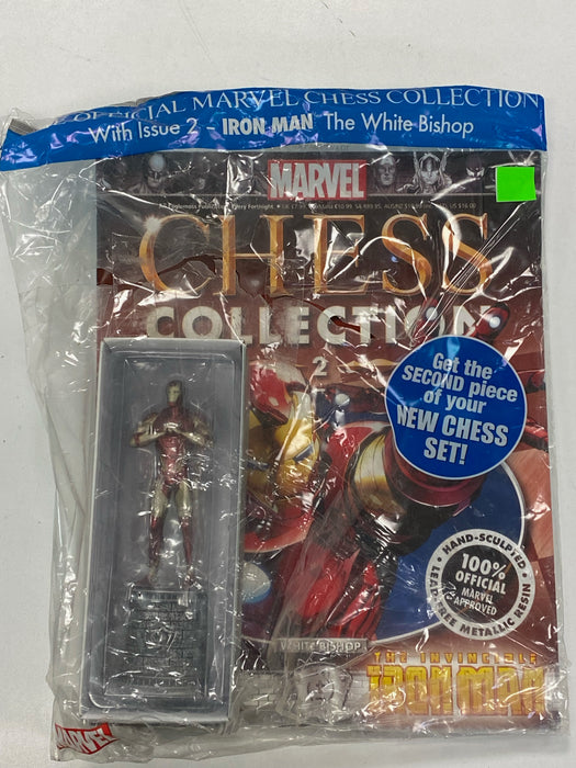 Collectible Miniature Games Eaglemoss - Official Marvel Chess Collection 002 - Ironman File and Boxed Figure *DAMAGED BOX* - Cardboard Memories Inc.