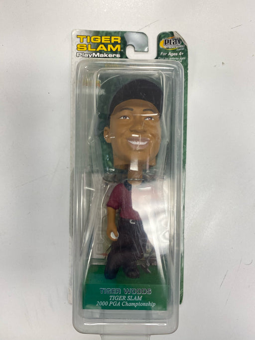 Action Figures and Toys Upper Deck - Play Makers - TIger Woods Slam PGA Championship 2000 - Bobblehead Figure *Damaged Box - Cardboard Memories Inc.