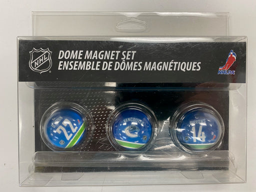 Supplies Top Dog - NHL - Dome Magnet Set - Vancouver Canucks - Cardboard Memories Inc.