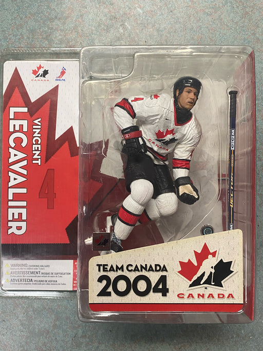 Action Figures and Toys McFarlane Toys - NHL - Team Canada 2004 - Vincent Lecavalier Figure - Cardboard Memories Inc.