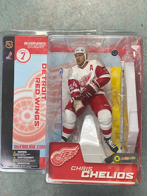 Action Figures and Toys McFarlane Toys - NHL - Detroit Redwings - Chris Chelios Figure - Cardboard Memories Inc.