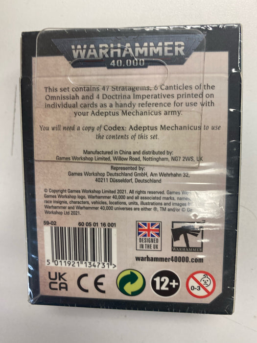 Collectible Miniature Games Games Workshop - Warhammer 40K - (9th Edition) Data cards - Adeptus Mechanicus - 59-02 - OUT OF PRINT - Cardboard Memories Inc.