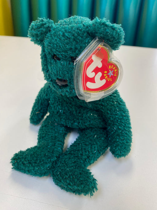 Plush TY Beanie Babies - 2001 Holiday Teddy Bear - Cardboard Memories Inc.