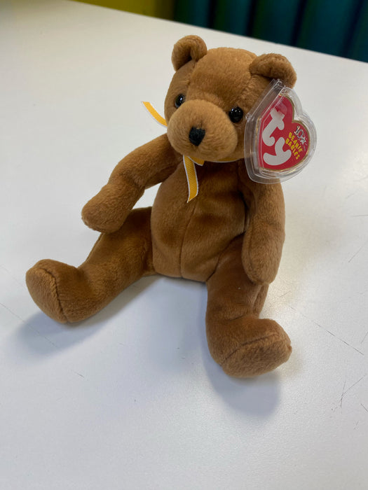 Plush TY Beanie Babies - Sherwood the Bear - Cardboard Memories Inc.