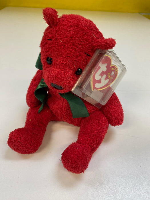 Plush TY Beanie Babies - Mistletoe the Bear - Cardboard Memories Inc.