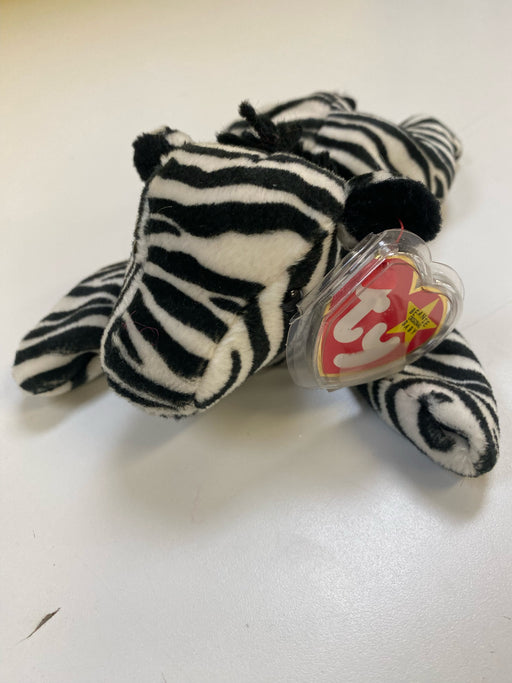 Plush TY Beanie Baby - Ziggy the Zebra - Cardboard Memories Inc.