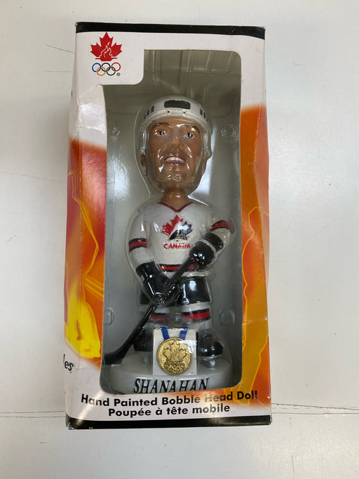 Action Figures and Toys Bobble Dobbles - 2002 - Team Canada Gold Medal - Brendan Shanahan Hand Painted Bobble Head - Cardboard Memories Inc.