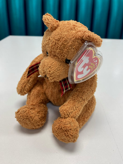 Plush TY Beanie Baby - Woody the Bear - Cardboard Memories Inc.