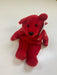 Plush Salvino's Bammers - 1999 - Detroit Red Wings - Red Teddy Bear - Sergei Fedorov - Cardboard Memories Inc.