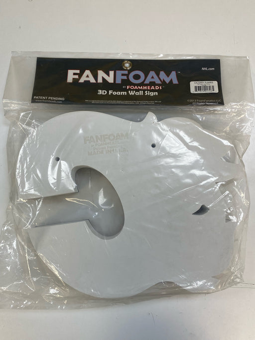 Action Figures and Toys Foam Fanatics - NHL - Calgary Flames - 3D Foam Logo Sign - White Backing - Cardboard Memories Inc.