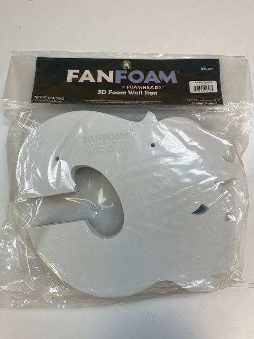 Action Figures and Toys Foam Fanatics - NHL - Calgary Flames - 3D Foam Logo Sign - White Backing - Cardboard Memories Inc.