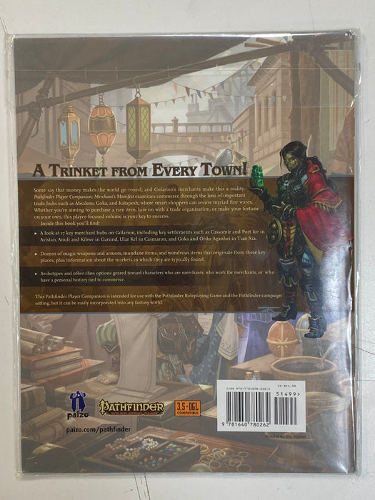 Paizo - Pathfinder - Player Companion - Merchants Manifest - PF0028 |
Cardboard Memories Inc.
978164078026251499