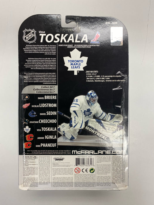 Action Figures and Toys McFarlane Toys - NHL - Toronto Leafs - Vesa Toskala Figure - Cardboard Memories Inc.