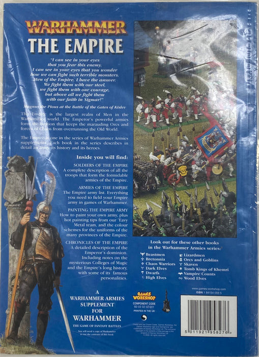 Collectible Miniature Games Games Workshop - Warhammer Fantasy (6th Edition) - Empire - Faction Codex - OUT OF PRINT - WH0030 - Cardboard Memories Inc.