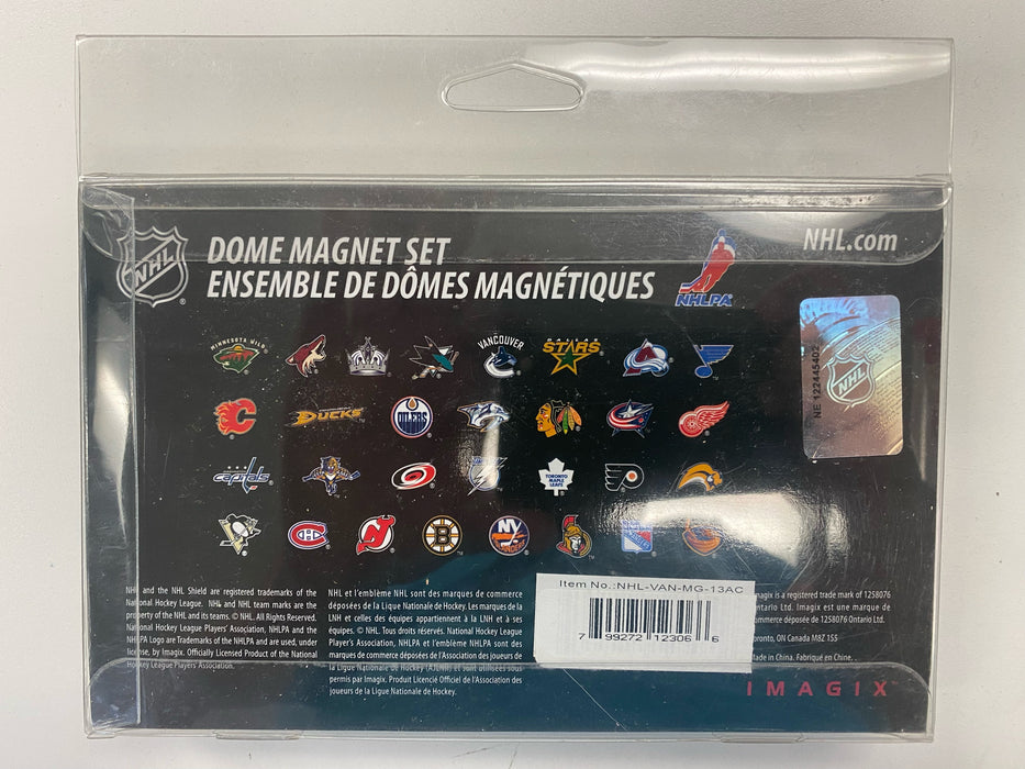 Supplies Top Dog - NHL - Dome Magnet Set - Vancouver Canucks - Cardboard Memories Inc.