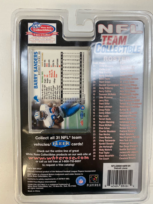 Action Figures and Toys White Rose Collectibles - NFL - Detroit Lions - Barry Sanders GMC Yukon Collectable Toy Car - 1:58 Scale - Cardboard Memories Inc.