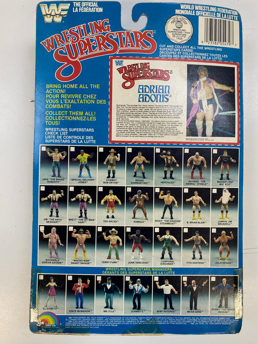 Action Figures and Toys LJN - 1986 - WWF/WWE Wrestling Superstars - "Adorable" Adrian Adonis - 8" Figure - Item #5479 *Damaged Box* - Cardboard Memories Inc.