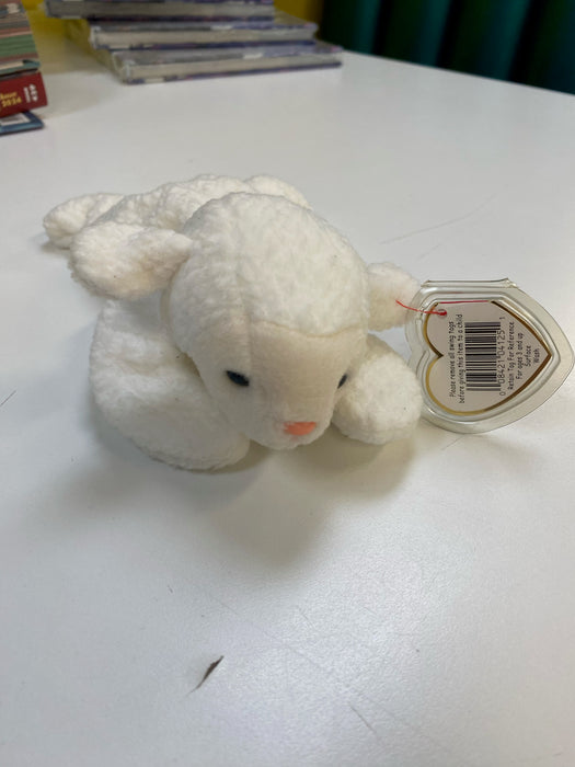 Plush TY Beanie Baby - Fleece the Lamb - Cardboard Memories Inc.