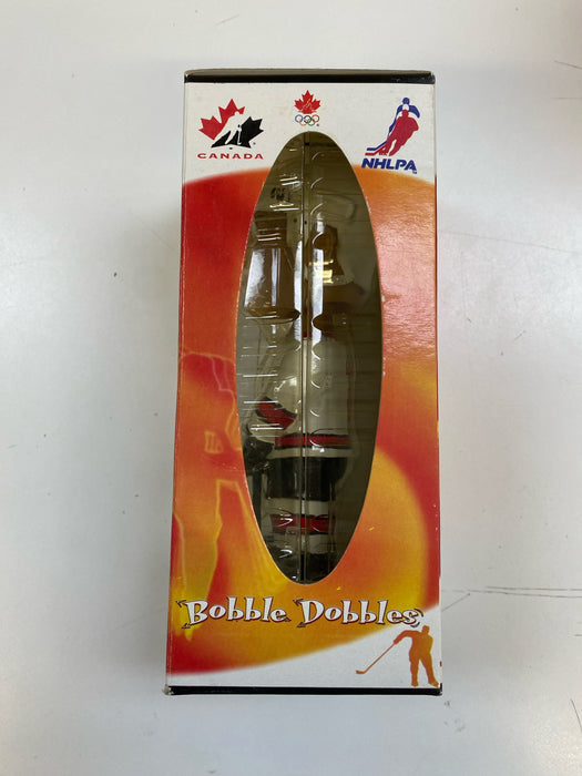 Action Figures and Toys Bobble Dobbles - 2002 - Team Canada Gold Medal - Joe Sakic Hand Painted Bobble Head - Cardboard Memories Inc.