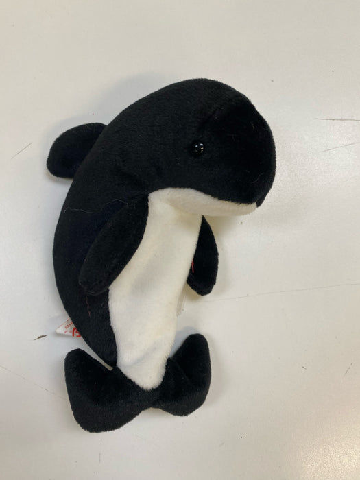 Plush TY Beanie Baby - Waves the Whale - Cardboard Memories Inc.