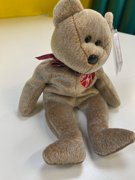 Plush TY Beanie Baby - 1999 Signature Bear - Cardboard Memories Inc.