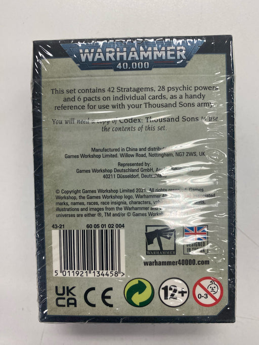 Collectible Miniature Games Games Workshop - Warhammer 40K (9th Edition) Data cards - Thousand Sons 43-21 OUT OF PRINT - Cardboard Memories Inc.