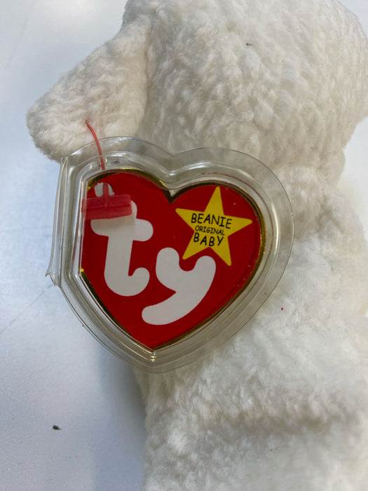 Plush TY Beanie Baby - Fleece the Lamb - Cardboard Memories Inc.