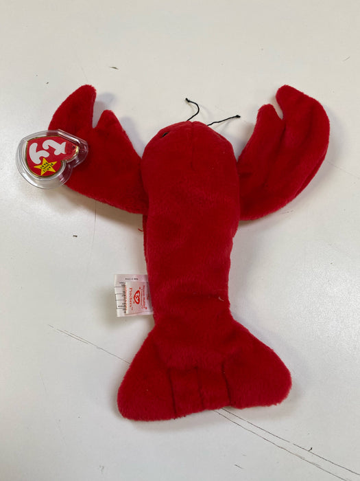 Plush TY Beanie Baby - Pinchers the Lobster - Cardboard Memories Inc.