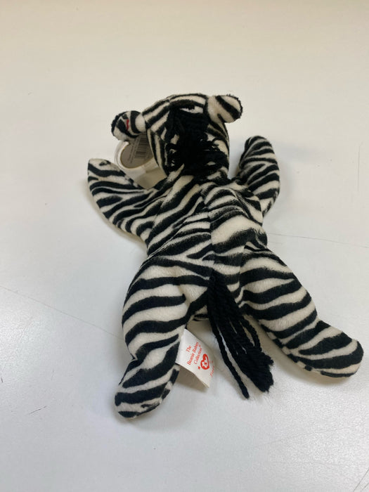 Plush TY Beanie Baby - Ziggy the Zebra - Cardboard Memories Inc.