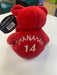 Plush Salvino's Bammers - 1999 - Detroit Red Wings - Red Teddy Bear - Brendan Shanahan - Cardboard Memories Inc.