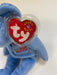 Plush TY Beanie Baby - America the Bear - Blue Variant - Cardboard Memories Inc.