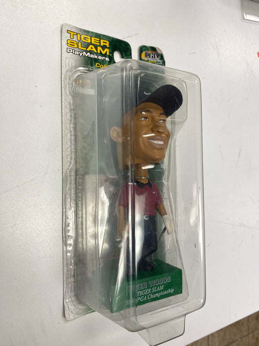 Action Figures and Toys Upper Deck - Play Makers - TIger Woods Slam PGA Championship 2000 - Bobblehead Figure *Damaged Box - Cardboard Memories Inc.