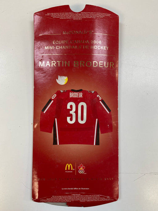 Action Figures and Toys McDonalds - 2006 - Olympic Team Canada - Martin Brodeur - Mini Jersey - Cardboard Memories Inc.