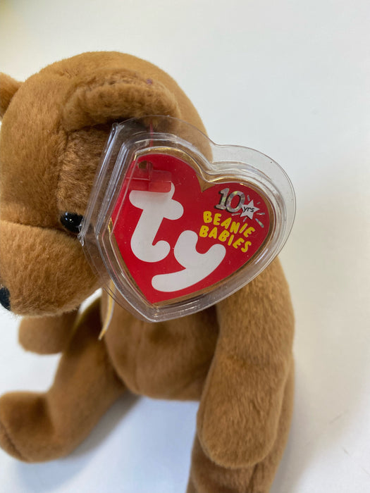 Plush TY Beanie Babies - Sherwood the Bear - Cardboard Memories Inc.