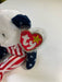 Plush TY Beanie Babies - Spangle the Bear (White Head Variant) - Cardboard Memories Inc.