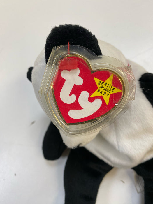 Plush TY Beanie Baby - Fortune the Panda - Cardboard Memories Inc.