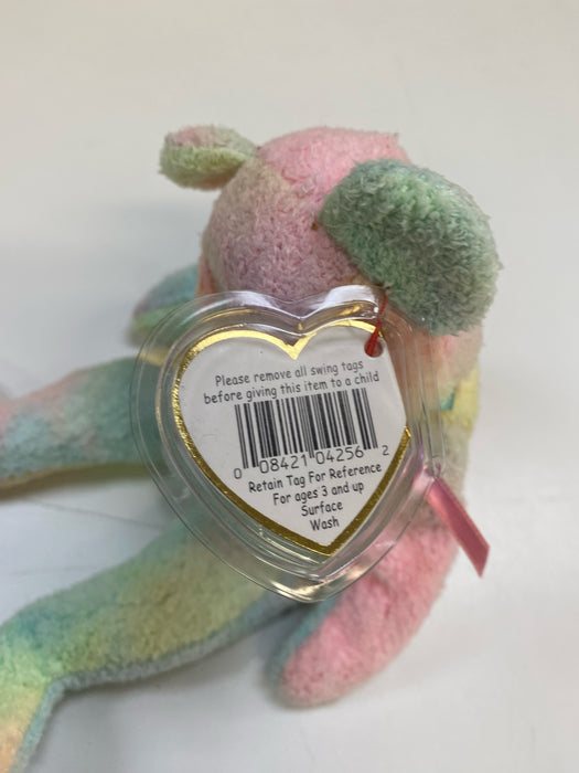 Plush TY Beanie Baby - Groovy the Ty-Dyed Bear - Cardboard Memories Inc.