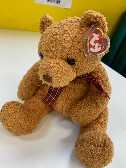 Plush TY Beanie Buddy - Woody the Bear - Cardboard Memories Inc.