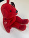 Plush Salvino's Bammers - 1999 - Detroit Red Wings - Red Teddy Bear - Sergei Fedorov - Cardboard Memories Inc.