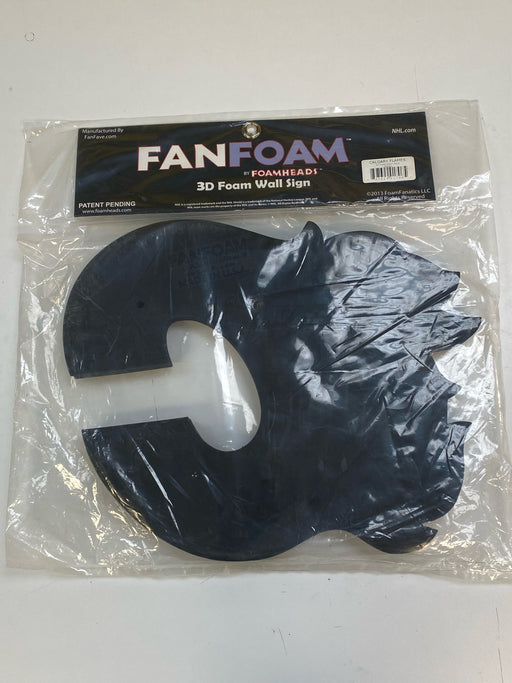 Action Figures and Toys Foam Fanatics - NHL - Calgary Flames - 3D Foam Logo Sign - Black Backing - Cardboard Memories Inc.