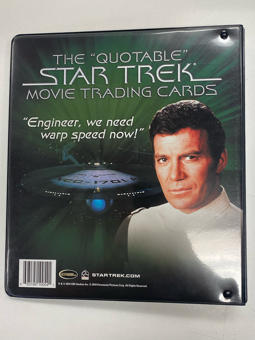 Non Sports Cards Rittenhouse - Star Trek - Quotable Star Trek Movie Trading Cards - Binder - Cardboard Memories Inc.