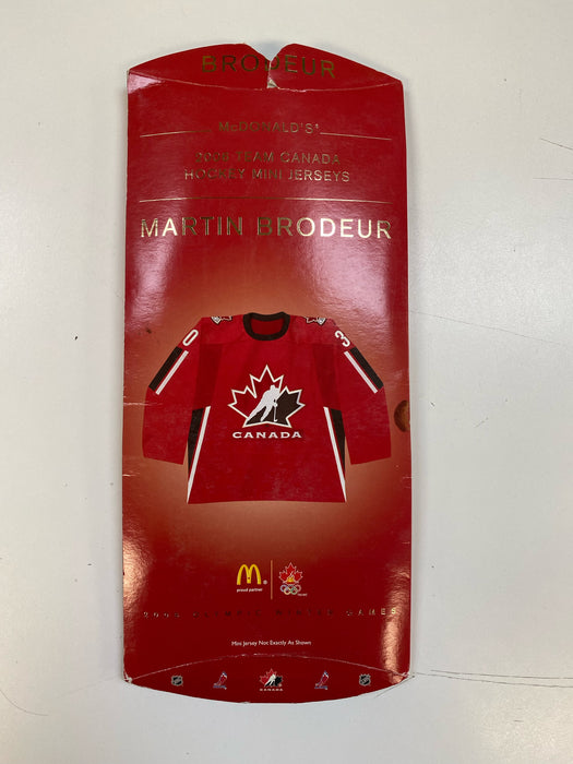 Action Figures and Toys McDonalds - 2006 - Olympic Team Canada - Martin Brodeur - Mini Jersey - Cardboard Memories Inc.