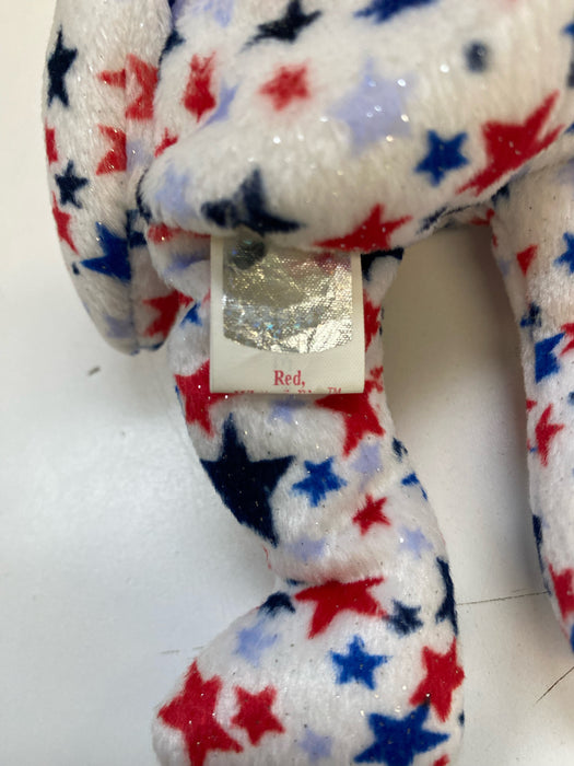 Plush TY Beanie Babies - Red, White & Blue the Bear - Cardboard Memories Inc.