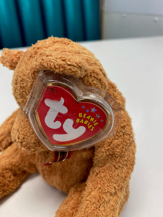 Plush TY Beanie Baby - Woody the Bear - Cardboard Memories Inc.