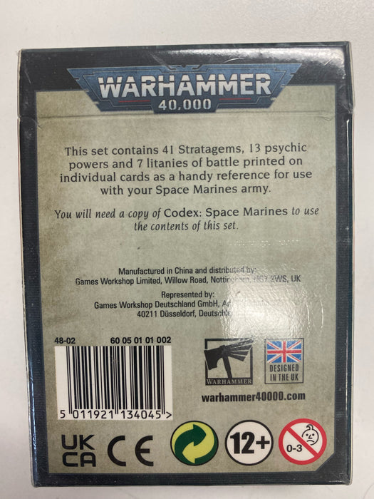 Collectible Miniature Games Games Workshop - Warhammer 40K - (9th Edition) Data cards - Space Marines - 48-02 - OUT OF PRINT - Cardboard Memories Inc.