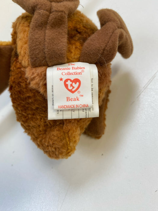 Plush TY Beanie Baby - Beak the Kiwi - Cardboard Memories Inc.