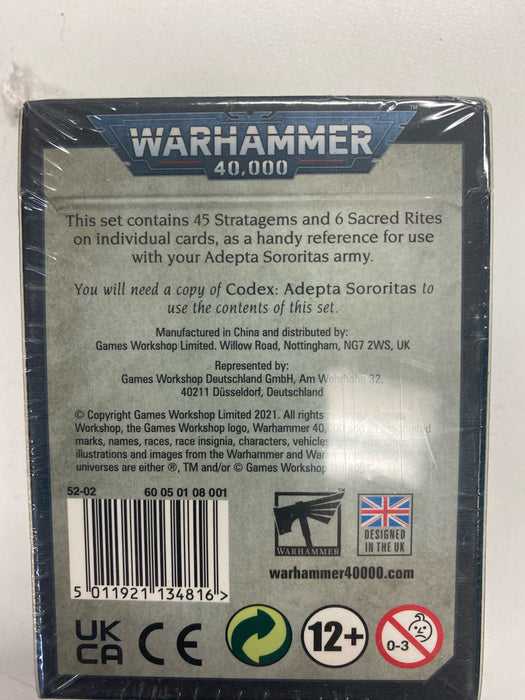 Collectible Miniature Games Games Workshop - Warhammer 40K - (9th Edition) Data cards - Adepta Sororitas - 52-02 - OUT OF PRINT - Cardboard Memories Inc.