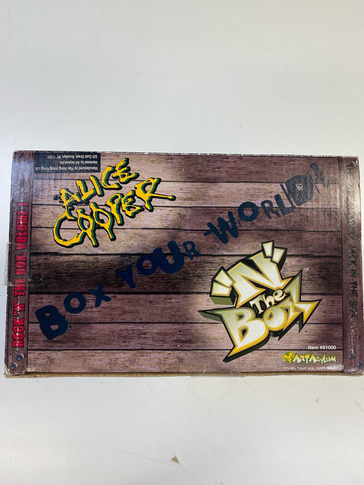 Action Figures and Toys Art Asylum - 2001 - Alice Cooper "N" the Box Welcome to My Nightmare - Action Figure *DAMAGED BOX* - Cardboard Memories Inc.