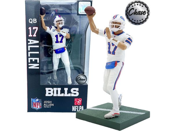 Action Figures and Toys Import Dragon Figures - Buffalo Bills - Josh Allen - Chase - Cardboard Memories Inc.