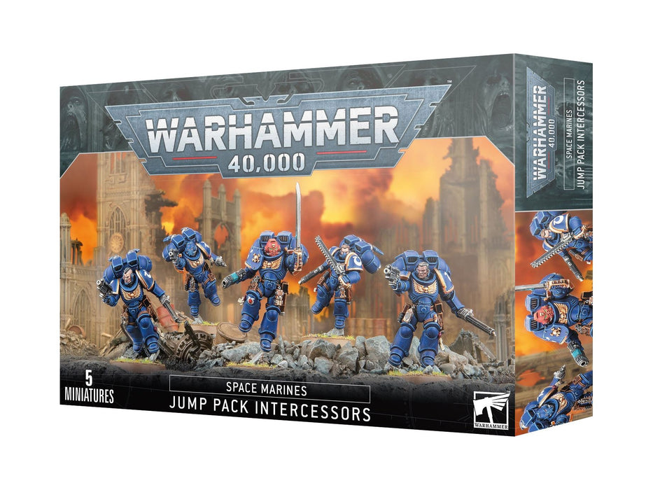 Collectible Miniature Games Games Workshop - Warhammer 40K - Space Marines - Jump Pack Intercessors - 48-13 - Cardboard Memories Inc.